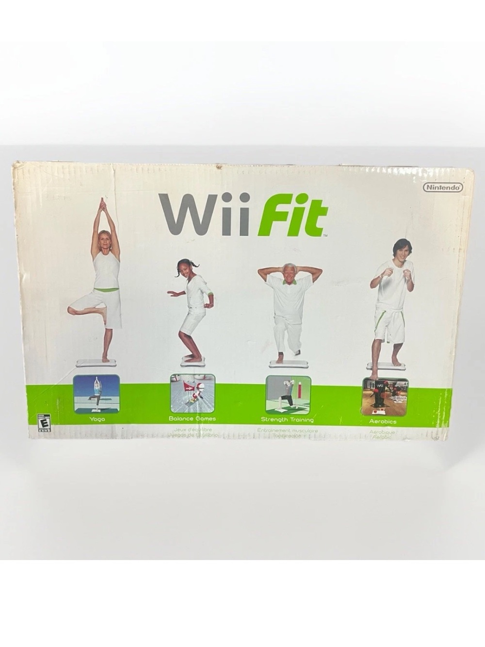 Nintendo Wii Fit Game Box – White & Lime Green Accents